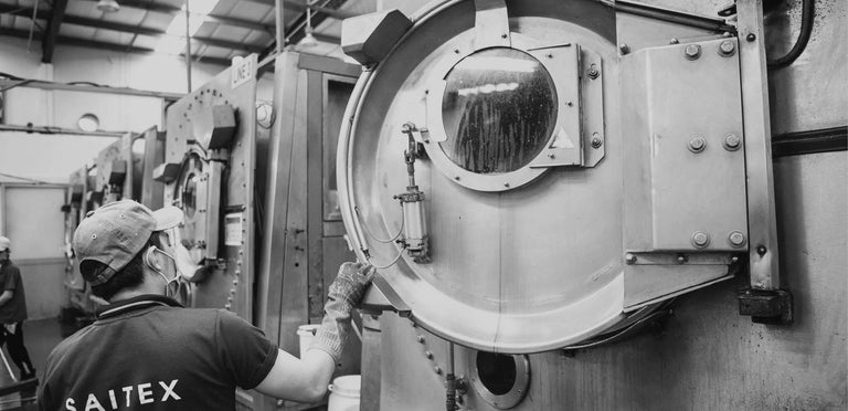 dye machine at the Saitex Factory