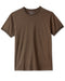 A brown crew-neck t-shirt made from Peruvian Pima cotton.