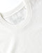 Close up of collar of a white short-sleeved t-shirt